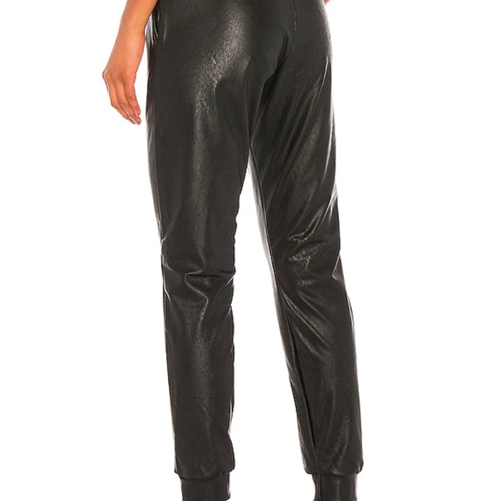Commando, size L, black pleather joggers - Picture 3 of 7